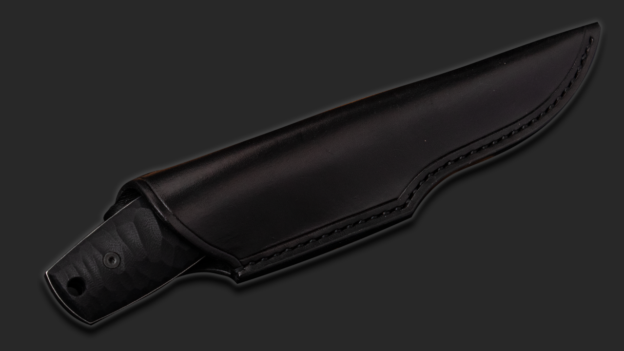 X-Hunter Essential (D2 / G10 schwarz / Lederscheide schwarz)