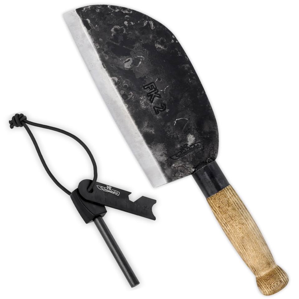 Fire Kitchen-Messer - FK 2 Essential (Esche) + Feuerstahl