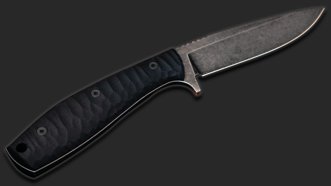X-Hunter Essential (D2 / G10 schwarz / Lederscheide schwarz)