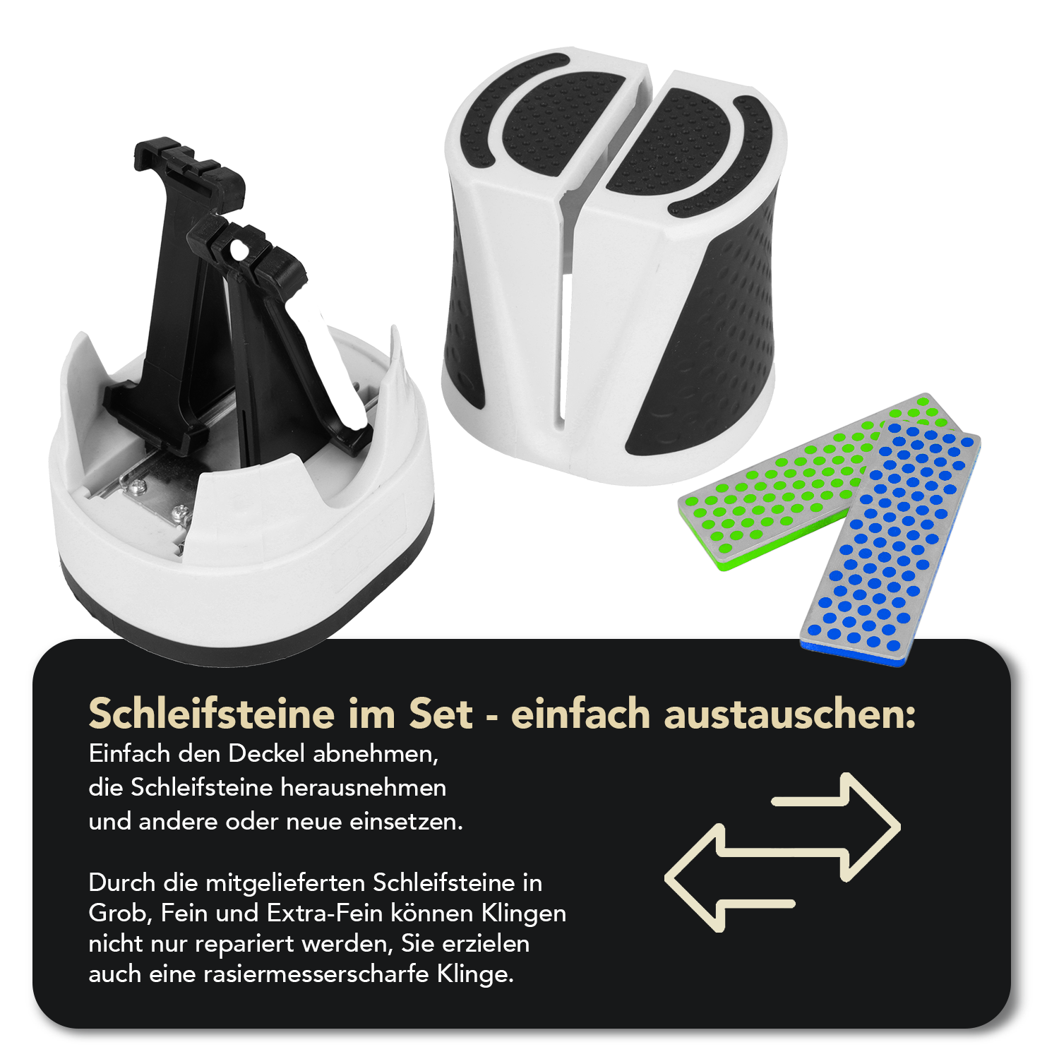 Simple Sharp Weiss Spar-Angebot Grob, Fein & Extrafein