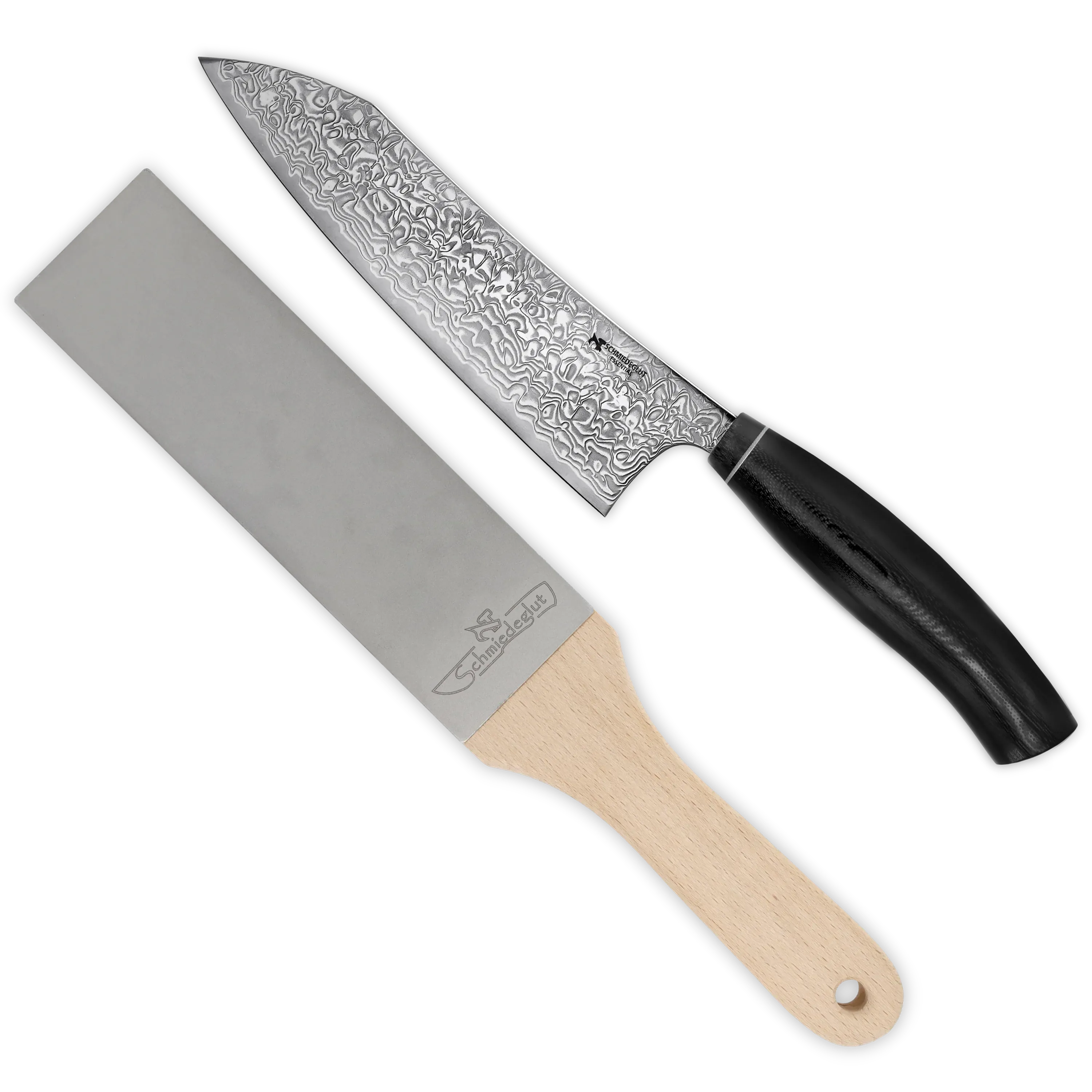 Santoku Essential Hochglanzpoliert G10 + Diamantleder Essential