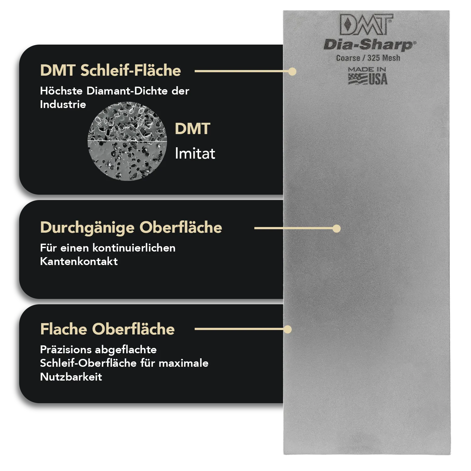 8" Dia-Sharp DMT Diamant Schleifstein Set
