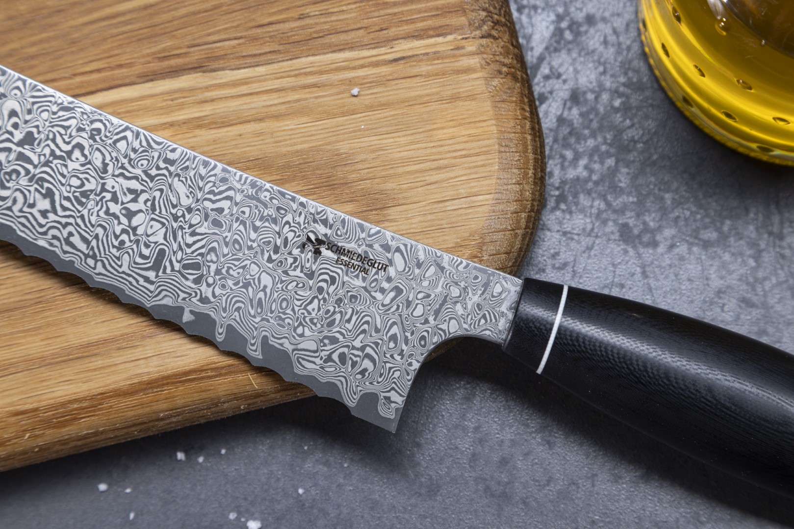 Konfigurator Brotmesser Essential Kontraststark geätzt G10 schwarz