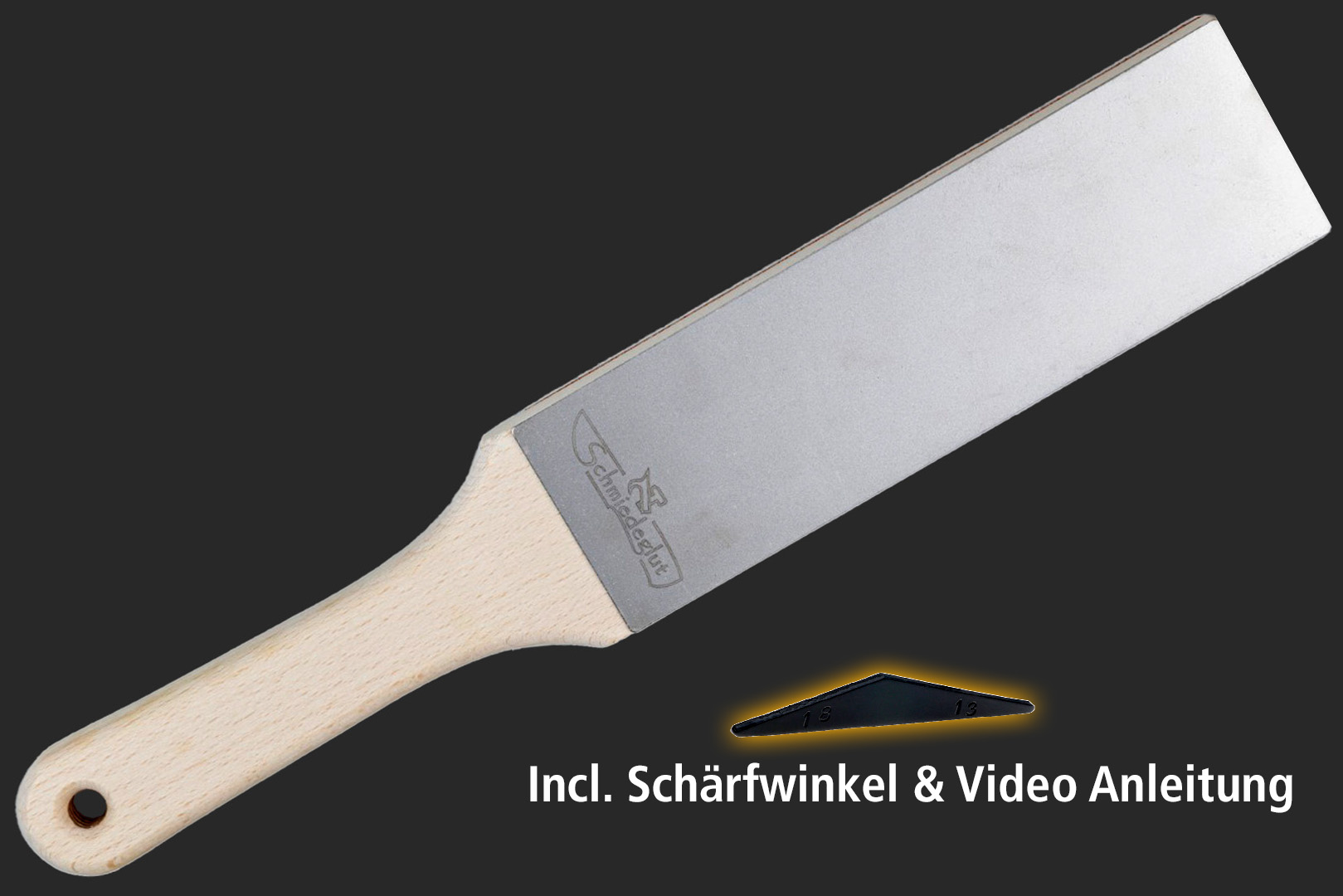 Santoku Essential Kontraststark geätzt Wüsteneisenholz + Diamantleder Essential