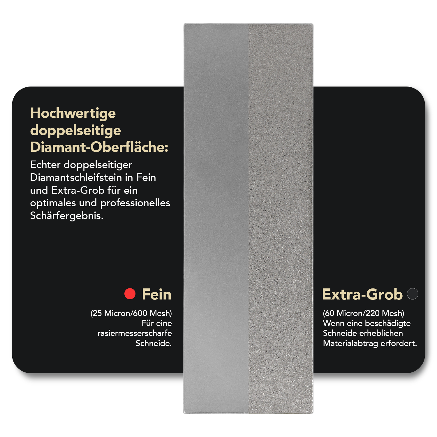 Dia-Sharp® Diamant Schleifstein 6" Fein / Extragrob, D6FX