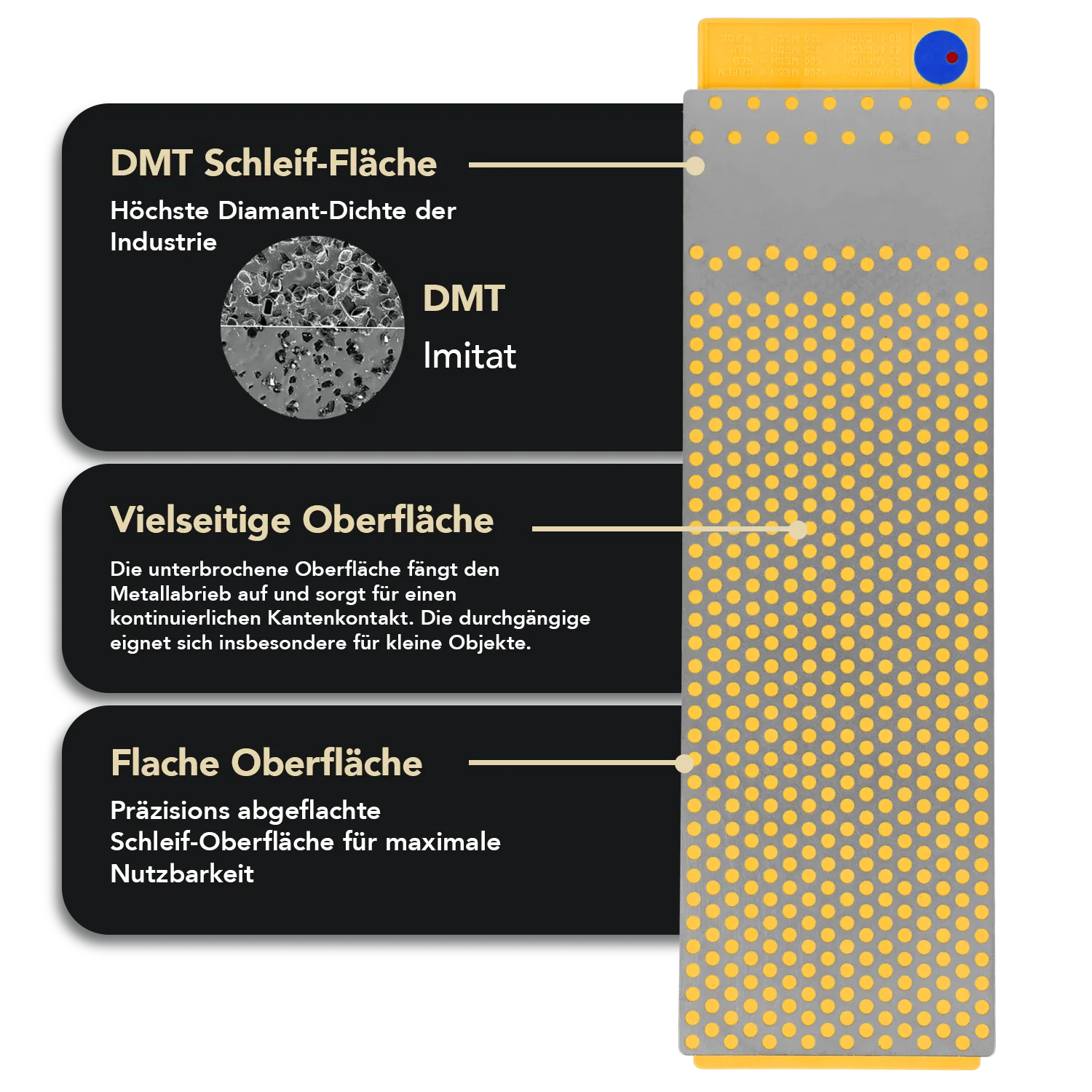 DuoSharp®Plus™ Diamant Schleifstein 8" mit Basis Grob / Fein, WM8FC-WB