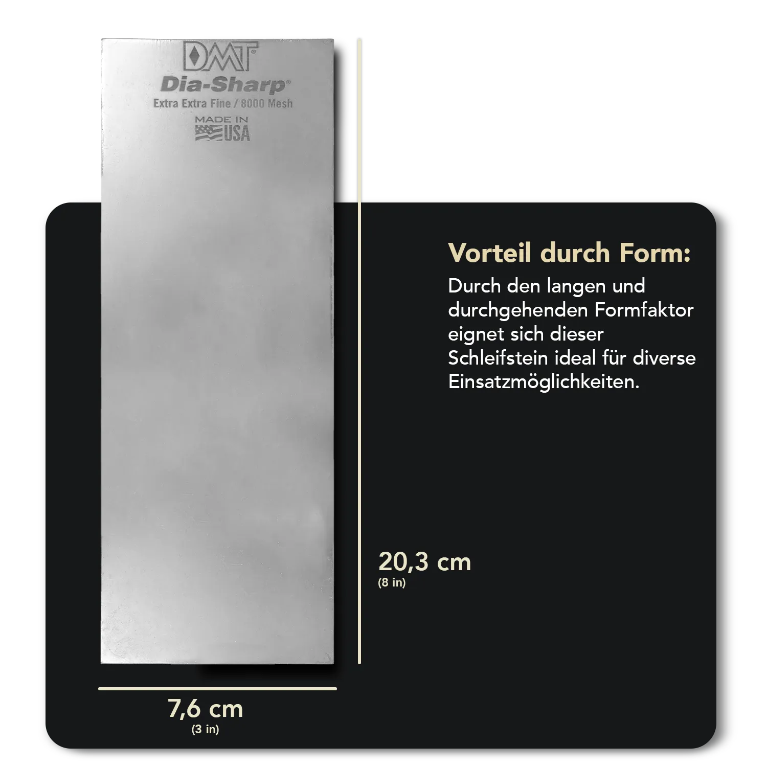 Dia-Sharp® Diamant Schleifstein 8" Extra-Extrafein, D8EE