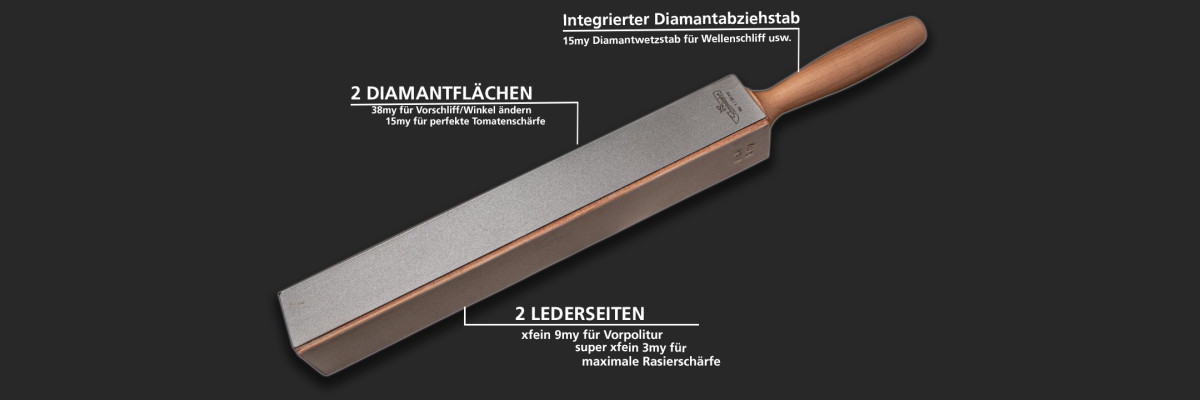 Anleitung zur Rasierschärfe mit dem Schmiedeglut Diamantleder Unlimited 5-in-1 Schärfsystem Anleitung zur Rasierschärfe mit dem Schmiedeglut Diamantleder Unlimited 5-in-1 Schärfsystem - Diamantleder 5-in-1 Schärfsystem | Schmiedeglut | Schärfgerät für Küchenmesser, Outdoormesser, Bushcraftmesser, Scheren, Stechbeitel, Stemmeisen, Brotmesser, Filetiermesser, Recurveschliffmesser