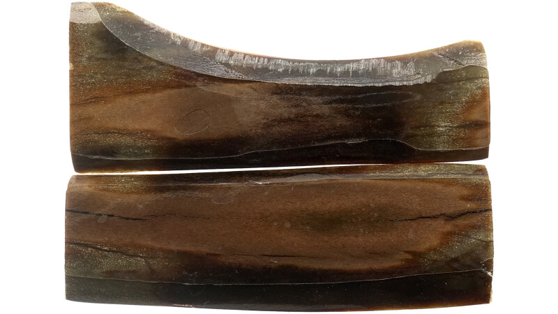 Riesenhirsch Griffschalen 121x44x6 mm (stabilisiert) Einzelstück