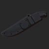 SPK23 knife, blade-1.2235 black stonewash, hardness HRC61, handle-G10 black rockfinish, kydex sheath, certificate in german language.