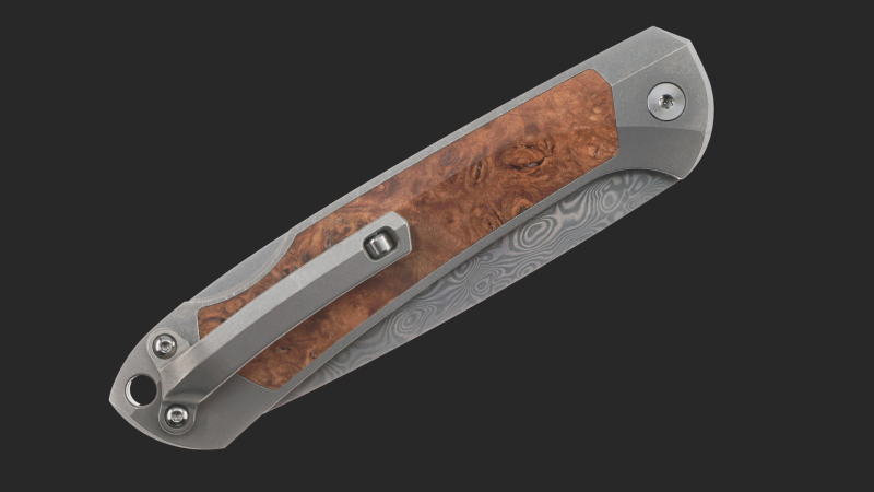 Gourmet Klappmesser Unlimited Konfigurator grau Maserholz Natur (stabilisiert Raffir)
