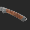Gourmet Klappmesser Unlimited Konfigurator grau Maserholz Natur (stabilisiert Raffir)