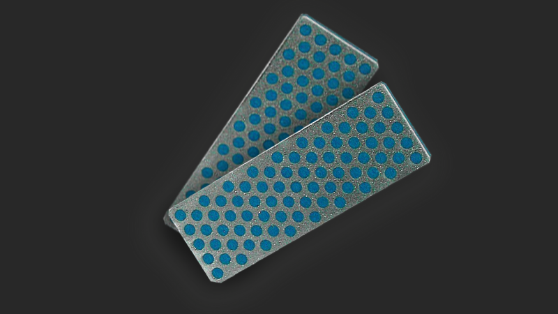 Ersatz-Schleifsteine (2 Stück) grob (blau) 70 mm - SIMPLE-Sharp DMT Diamantschärfer